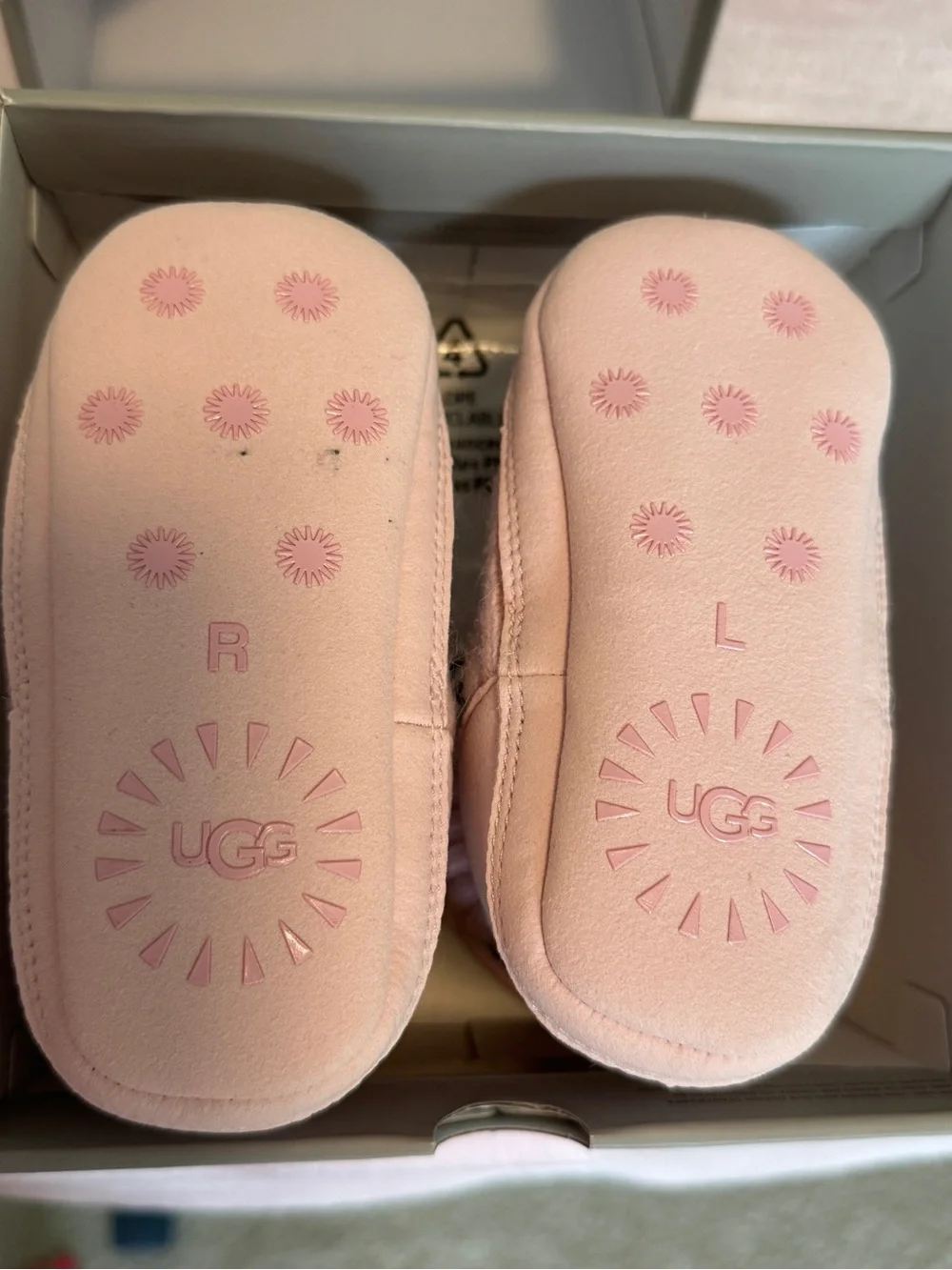 UGG Baby Pink Knit Booties Boots Size 4 w/ Original Box
